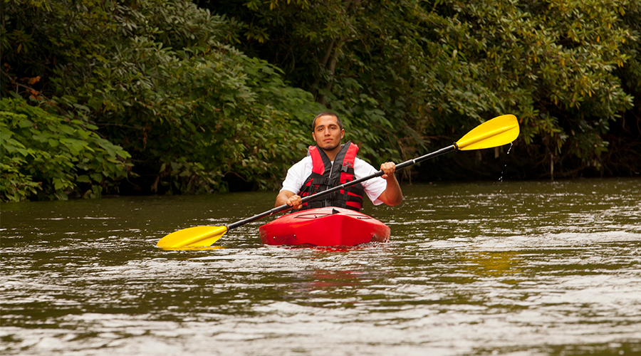 Kayak on the river