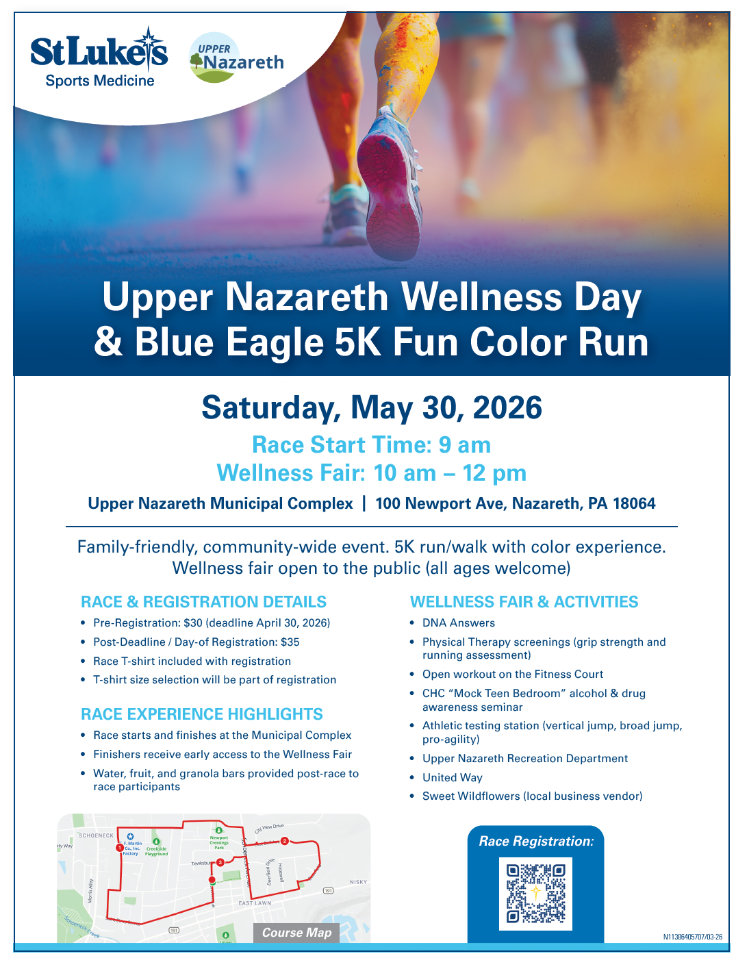 Upper Nazareth Township Association Wellness Day and Color Run